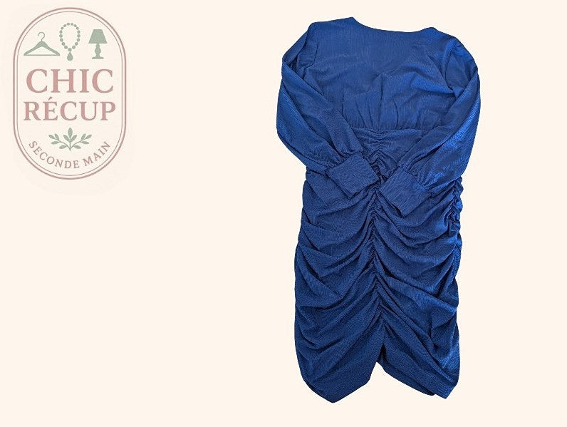Robe Casual Vila - Xl - Bleu - Myfed-48