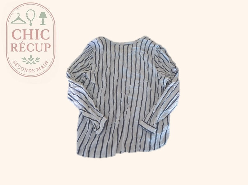 Blouse Promod - S - Bleu - Rayée