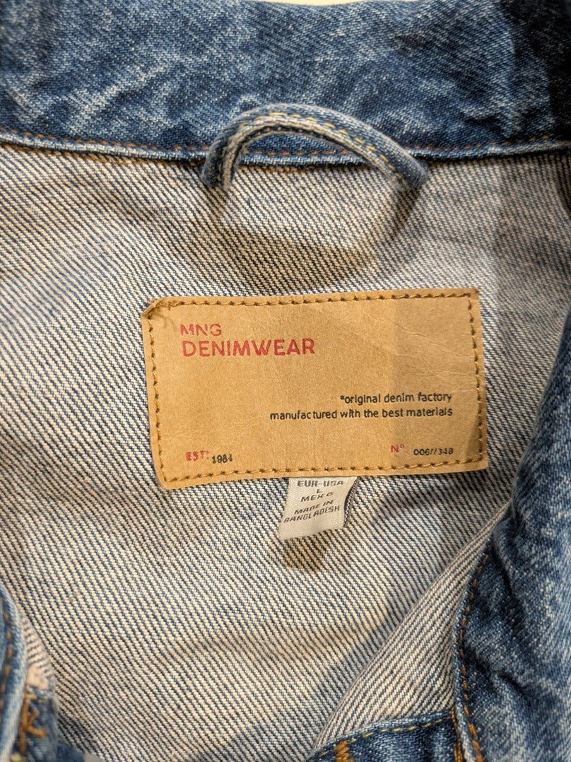 Veste En Jean Mng - L - Bleu - lulaf-06
