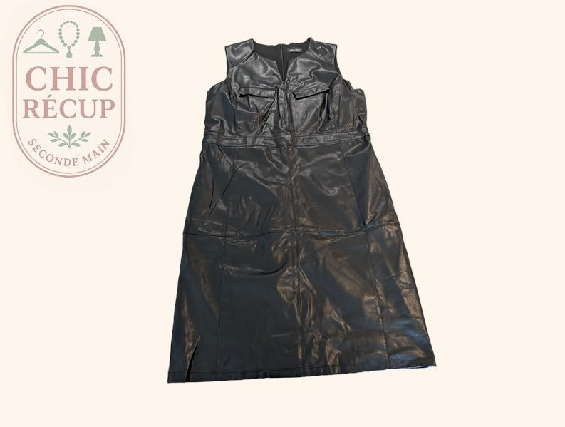 Robe midi Anna Field - 46 - Noir - Simili cuir