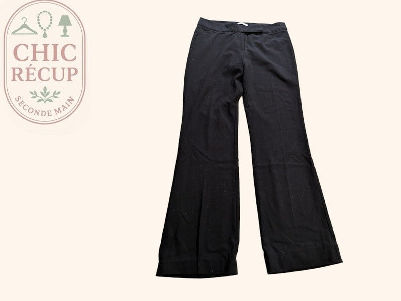Pantalon À Jambes Larges Camaïeu - 38 - Noir - Mache-15