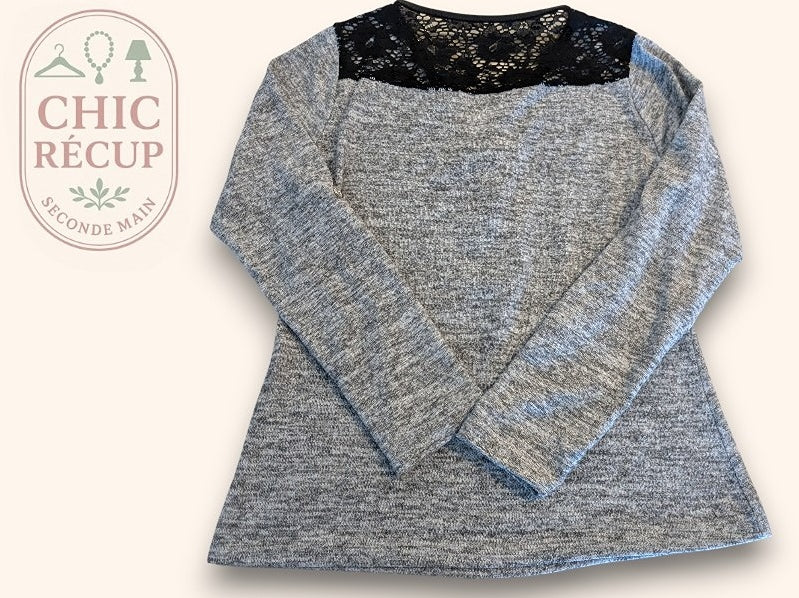 Blouse Sans marque - M - Noir/gris - Chpav-100