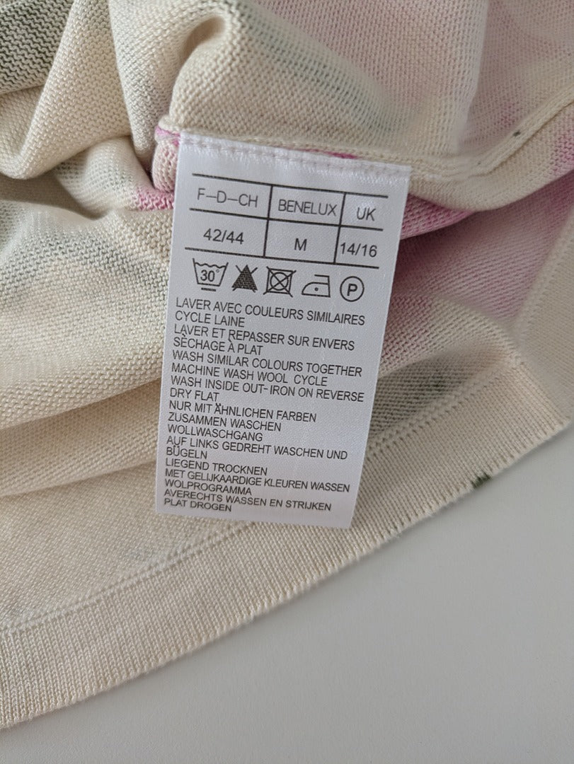 Top Damart - M - Crème - Floral Soie