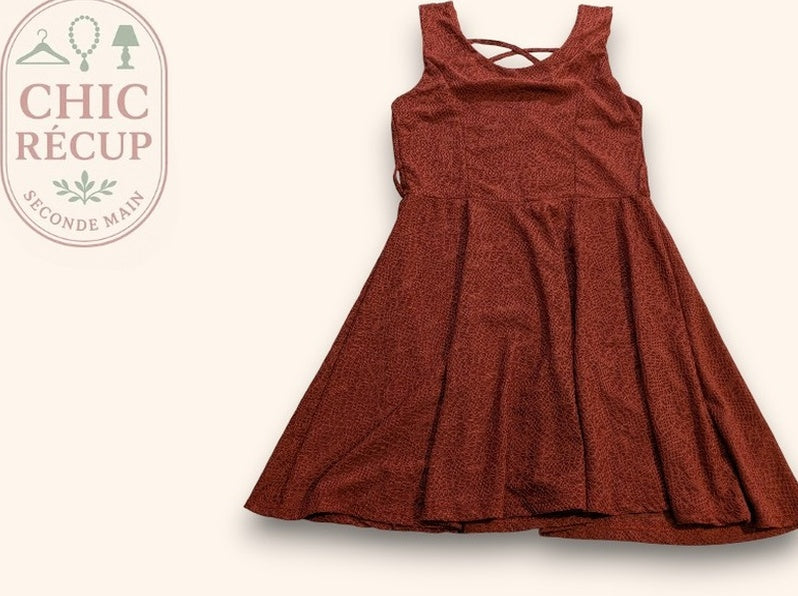 Robe Casual Made In Italy - 38 - Bordeaux - Qubur-122
