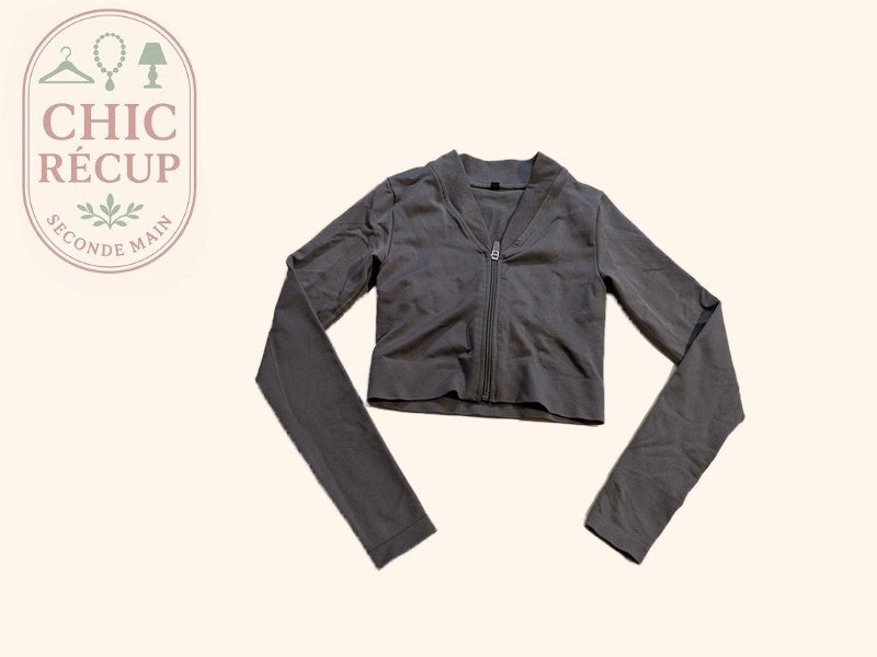 Sweat Zippé Teveo - Xs - Gris - Amfat-52
