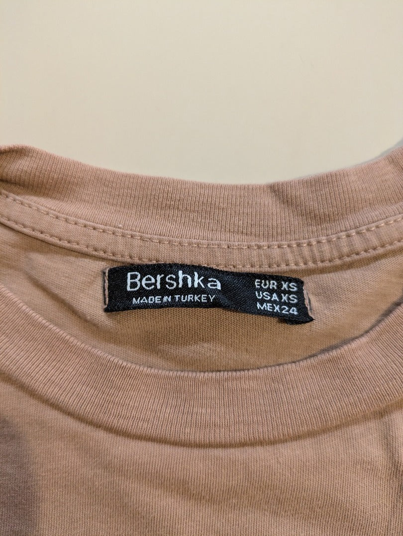 T-shirt Bershka - Xs - Beige - Shbad-94
