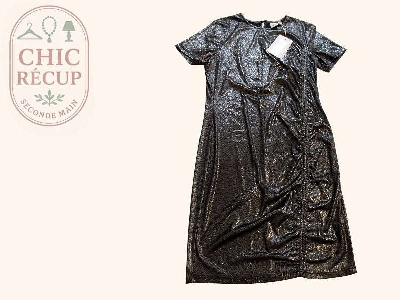 Robe Midi Ichi - L - Argenté - Myfed-37