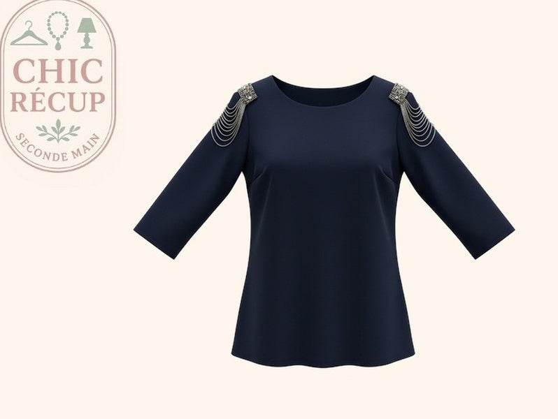 Blouse Made In Italy - M - Marine - Anbou-16