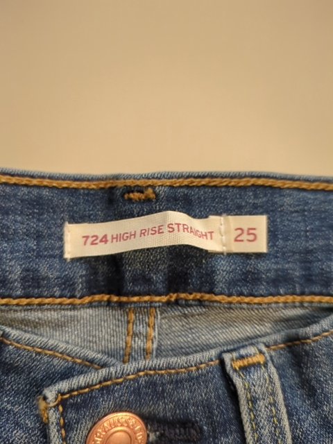 Jean droit - Levi's - 34 - Bleu - 724 High Rise Straight