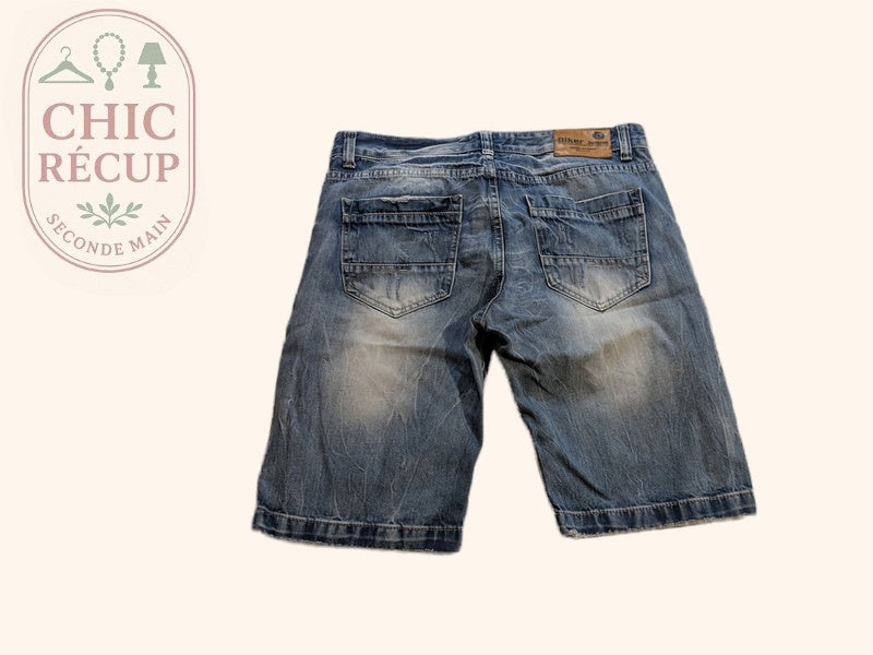 Short en jean Diker Jeans - 34 - Bleu - Distressed