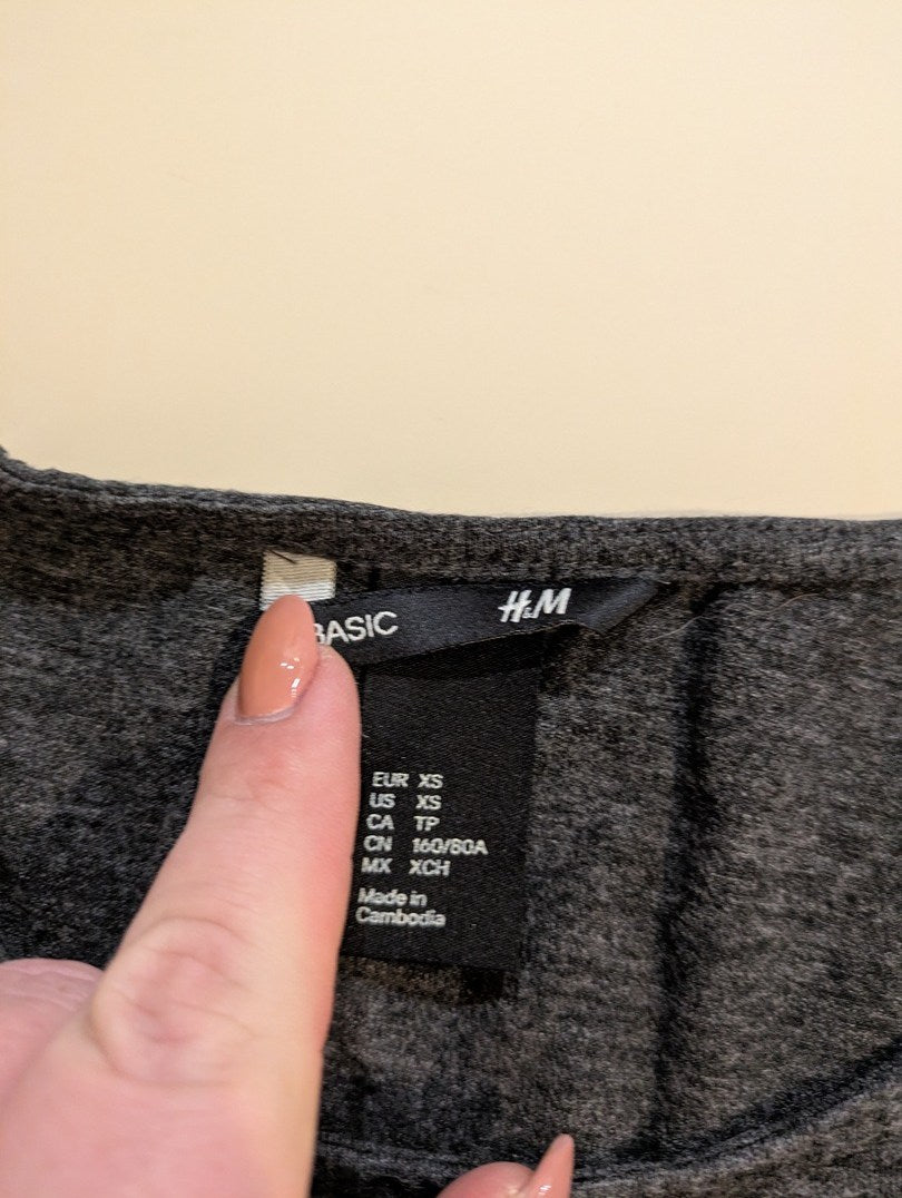 Robe Casual H&m - Xs - Gris - Vabar-19