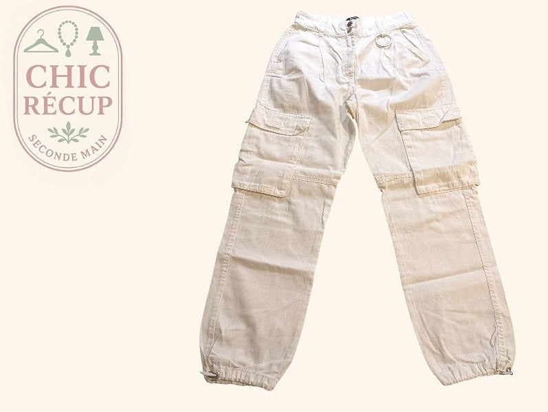 Autre Pantalon Bershka - S - Blanc - Shbad-28