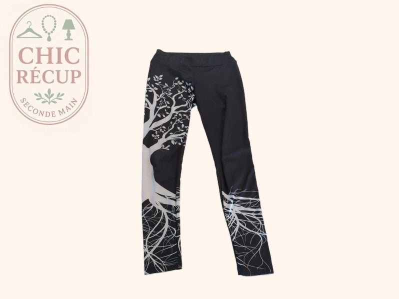 Legging Sans Marque - Xl - Noir - Arbre de vie