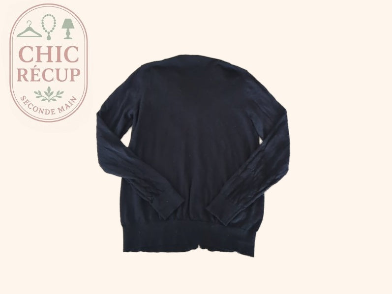 Gilet Mango - M - Noir - Merino