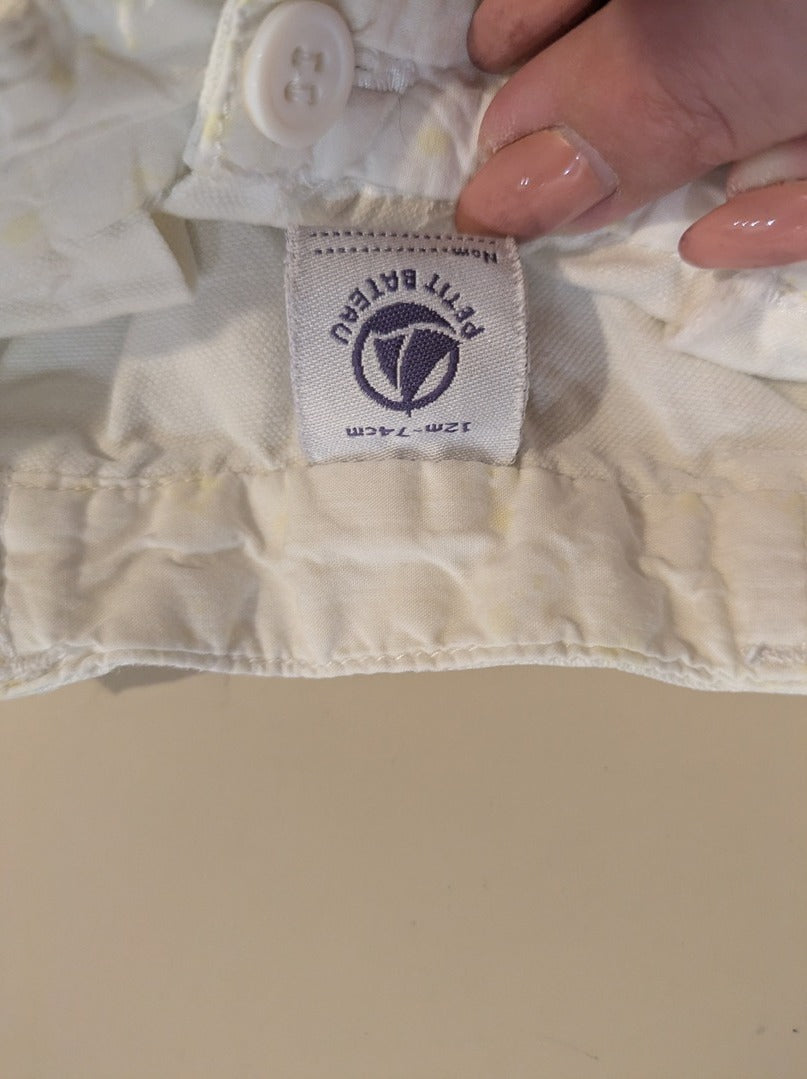 Lot 2 pantalons bébé garçon 12m Petit Bateau