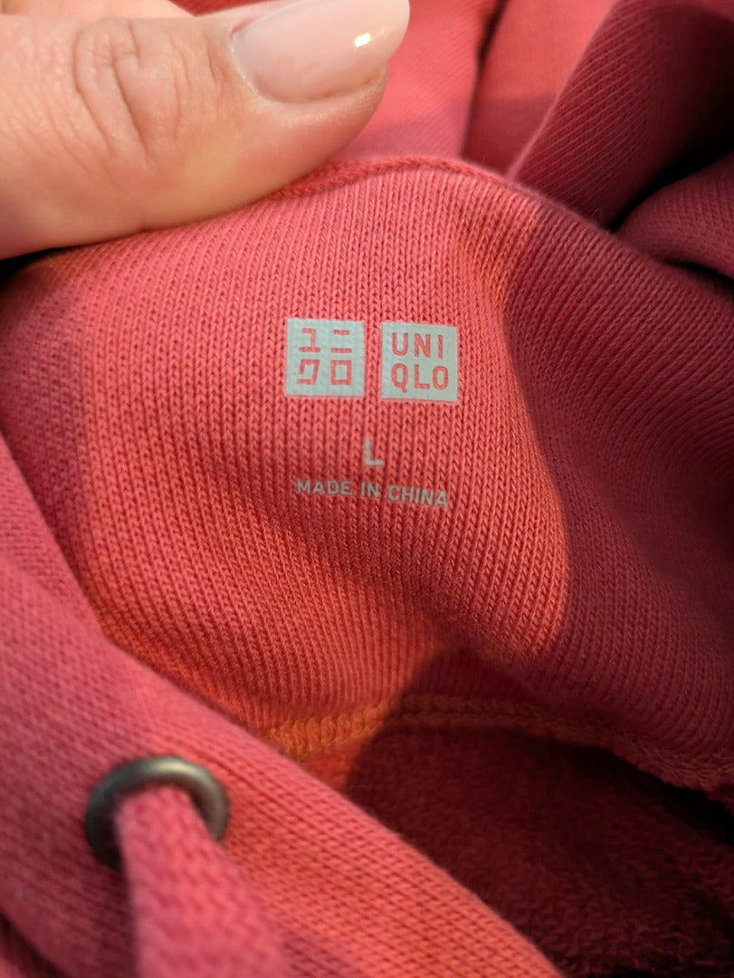 Sweat à capuche Uniqlo - L - Rose - 433045