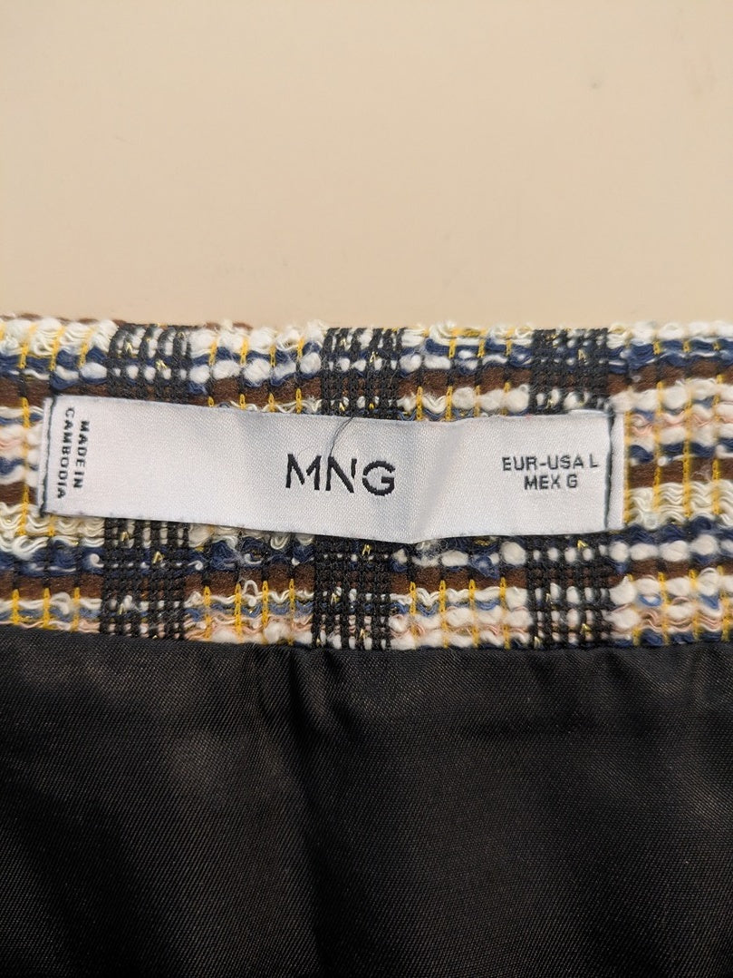Jupe courte Mng - L - Noir - Carreaux