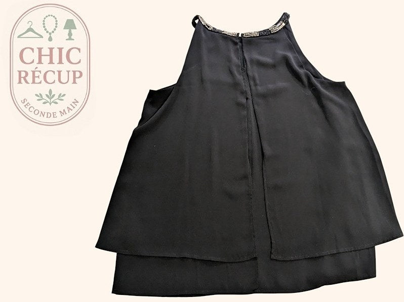 Blouses Manches Courte Esprit - 40 - Noir - Paval-24