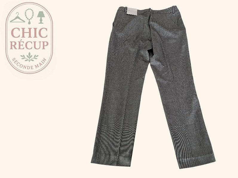 Pantalon femme H&m slim - 38 - gris chiné