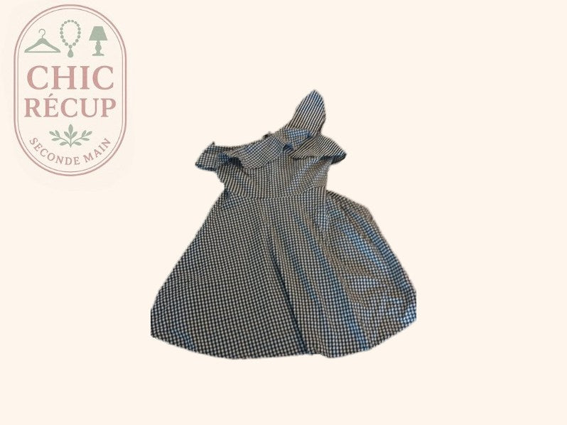 Robe d'été Morgan - 40 - Noir - Vichy asymétrique