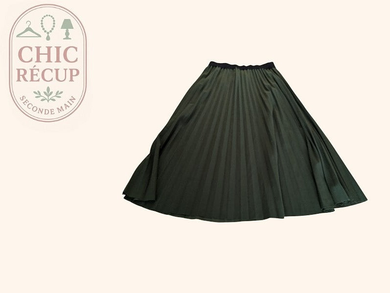 Jupes Midi Sans Marque - S - Vert Foncé - Olhat-49