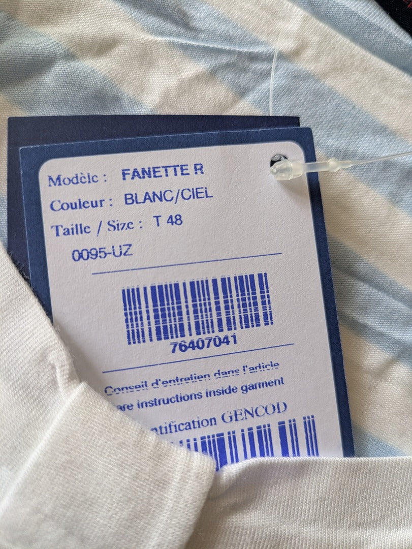T-shirt Saint James - 48 - Blanc/bleu ciel - Fanette R