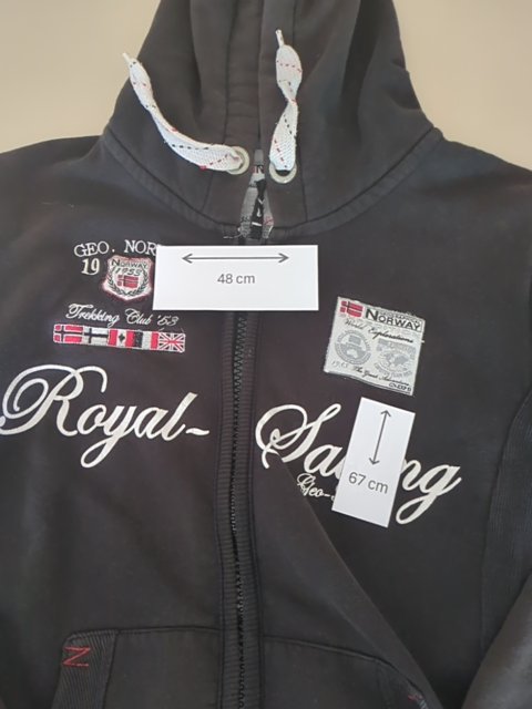 Sweat zippé - Geographical Norway - L - Noir - Fighter
