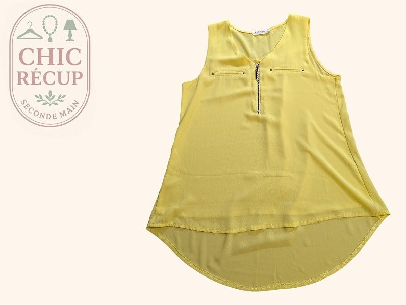 Blouses Manches Courte Drôle De Copine - M - Jaune - Shbad-4
