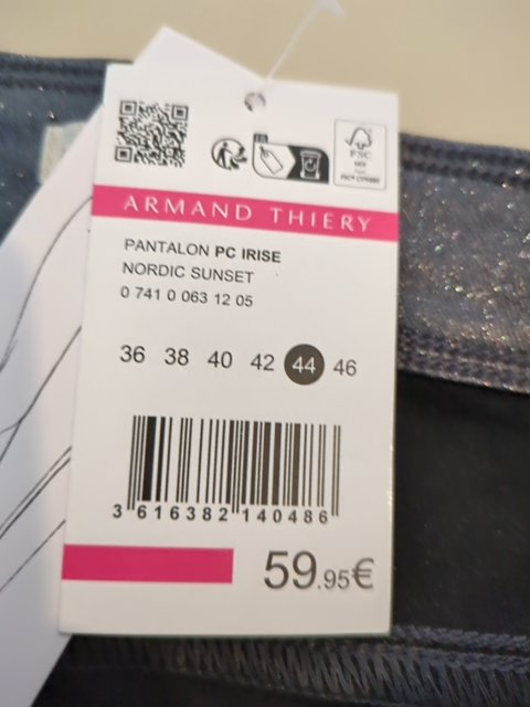 Pantalon Droit - Armand Thiery - Fr 42 - Noir - Sasch-04