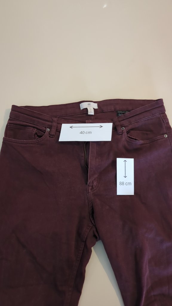 Pantalon slim H&m - 44 - Bordeaux - L.o.g.g.