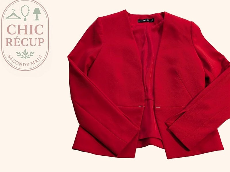 Blazer Mango - M - Rouge - Olhat-83