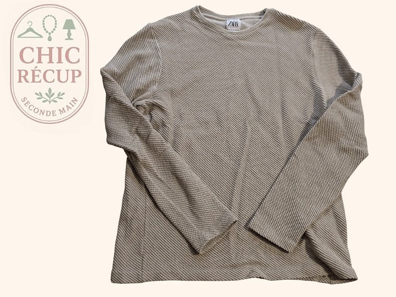 Pull Zara - M - Beige - Thgen-34