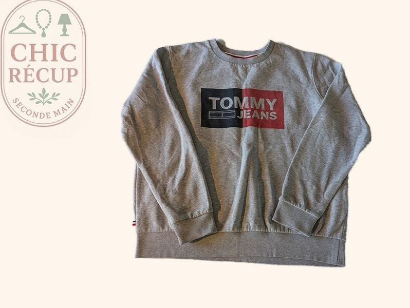 Sweat Tommy Jeans - L - Gris - Yuark-11