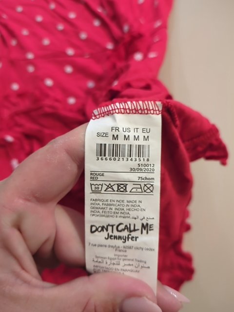 Robe - Don't Call Me Jennyfer - M - Rouge - Ampri-49