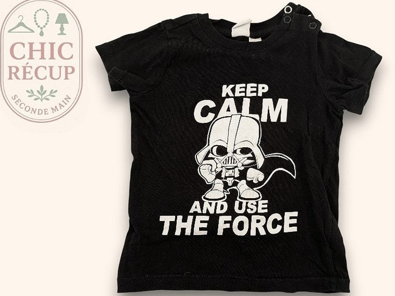 T-shirt H&m - 6-9 Mois / 68 Cm - Noir - Erbul-42