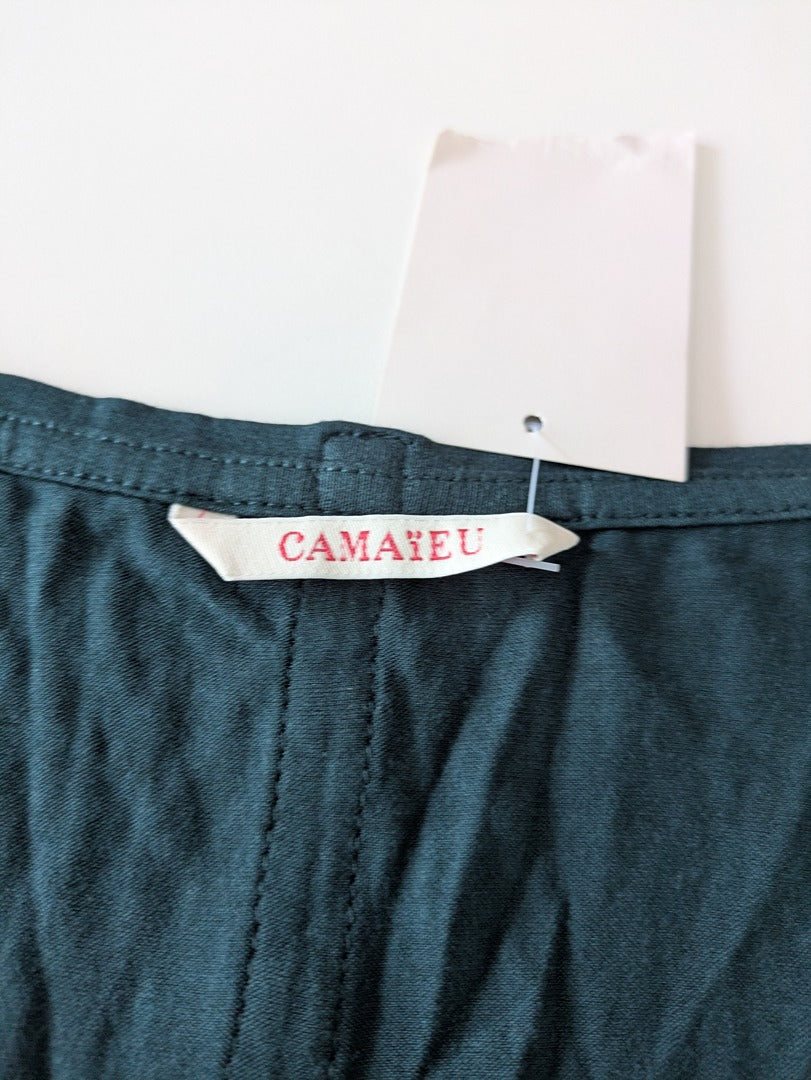 Blouse ¾ Camaïeu - Xl - Vert Foncé - Labag-335