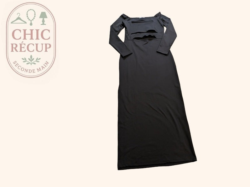 Robe Longue Bershka - L - Noir - Evvio-61