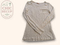 Blouse Manches Longues Camaïeu - M - Crème - Qubur-56