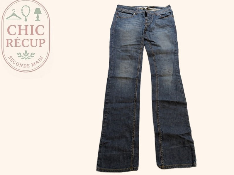 Jeans Evasé Chevignon - 38 - Bleu - Mache-19