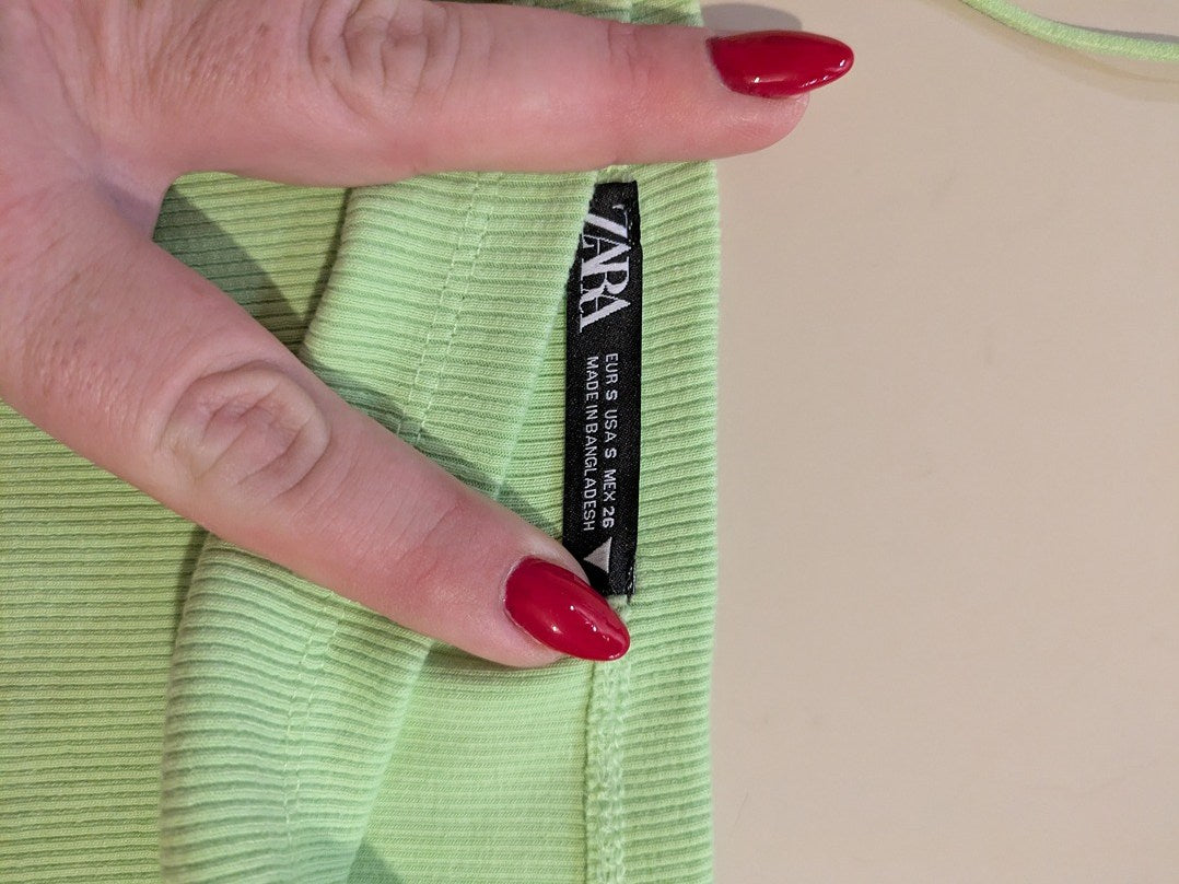 Tops Court Zara - S - Vert - Shbad-20