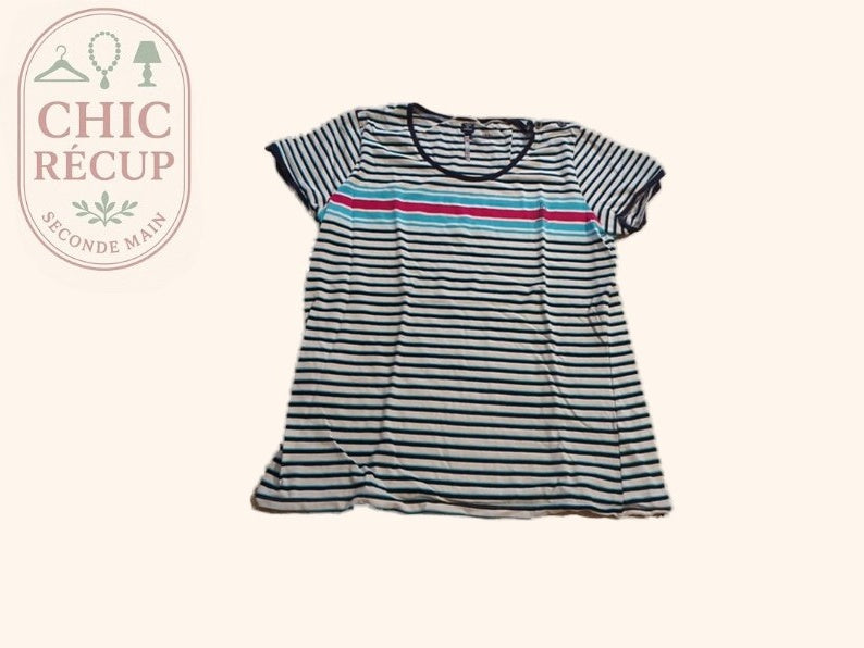 T-shirt - Terre De Marins - S - Blanc - Qubur-154