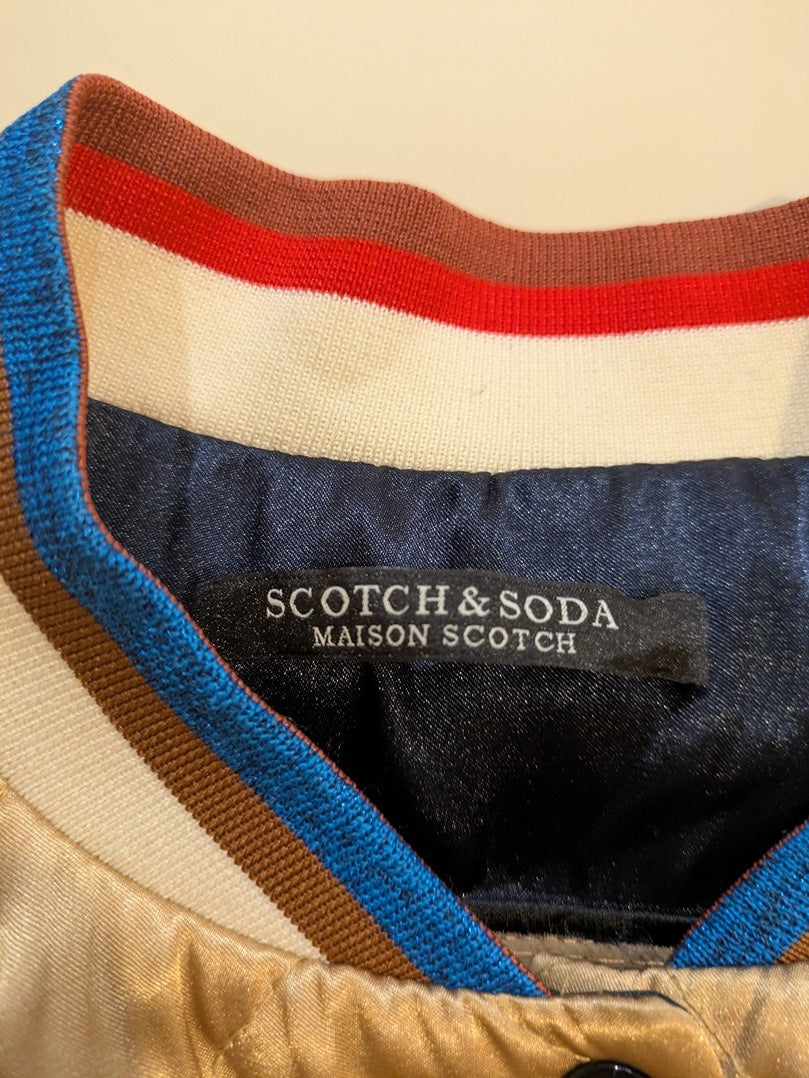 Bomber Maison Scotch - Xs - Or - Réversible