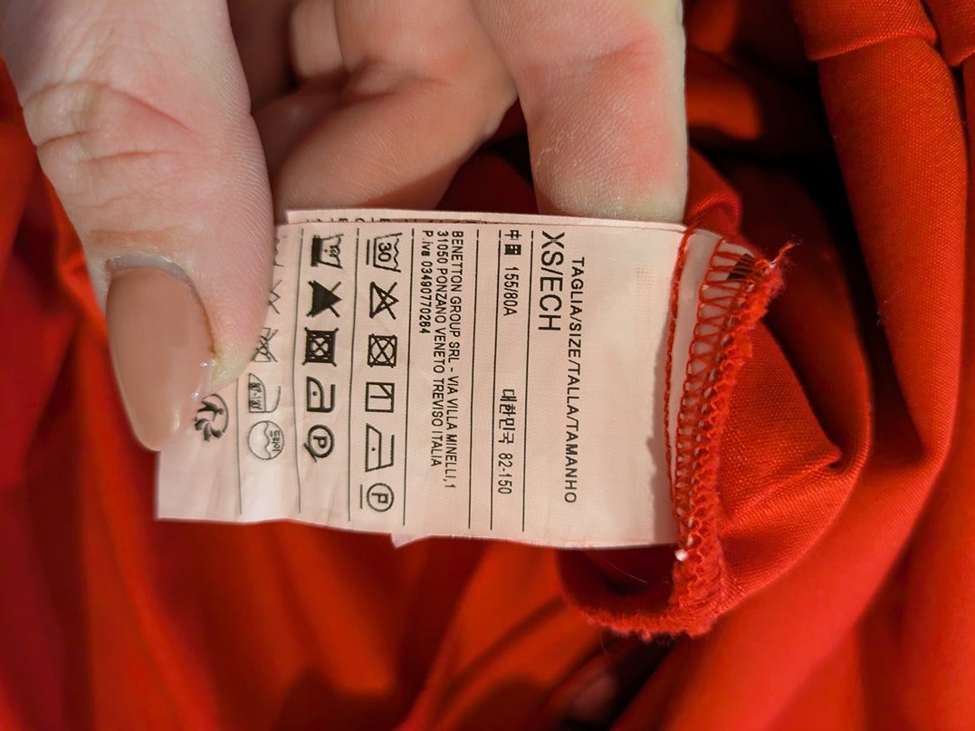 Robe Casual United Colors Of Benetton - Xs - Rouge - Olaga-06