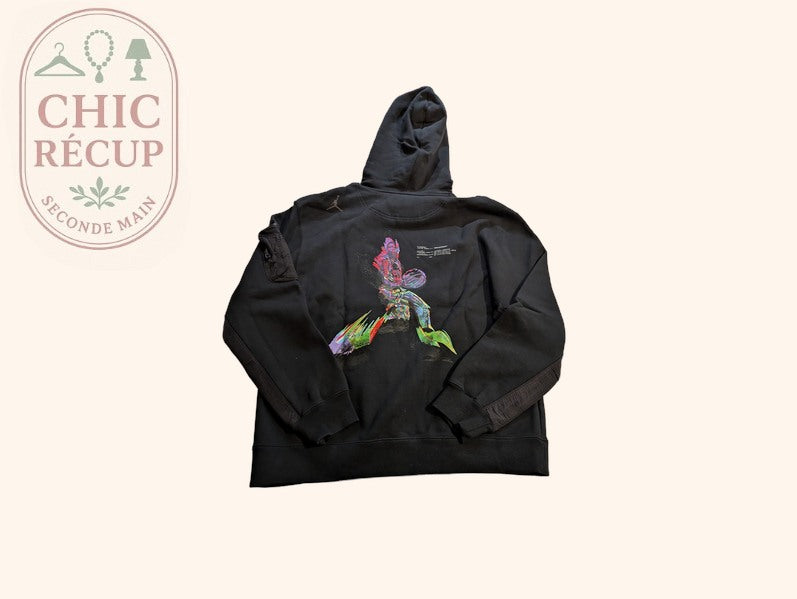 Sweat à capuche Jordan - L - Noir - Graphique dos
