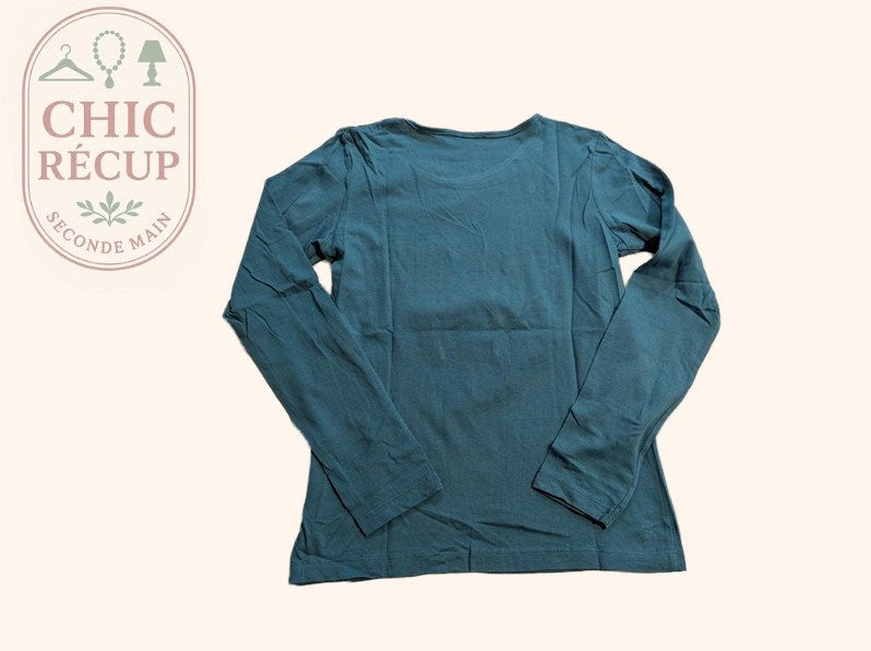 T-shirt manches longues Tissaia - 12 ans - Vert - Fleurs