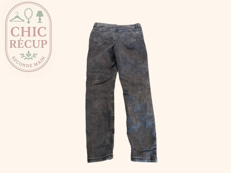 Jean skinny Calzedonia - L - Gris - Délavé