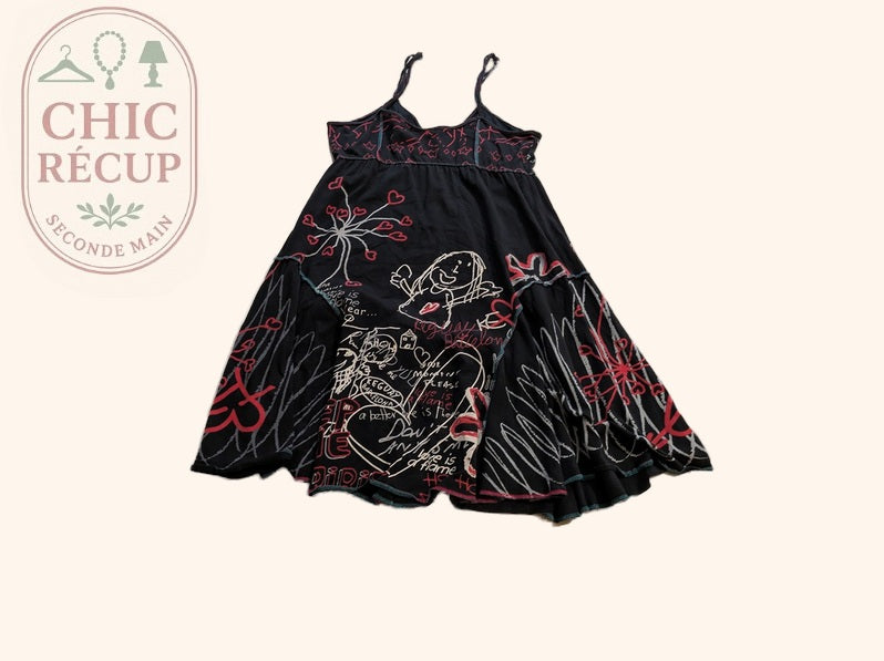 Robe d'été Keguay - S - Noir - Dessins