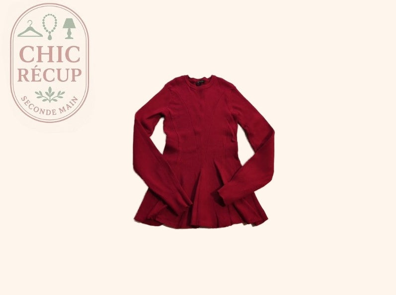 Pull D'hiver - Massimo Dutti - Xs - Rouge - Sthas-34