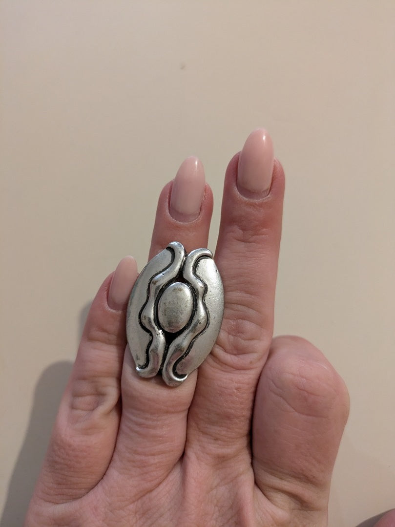 Bague Fantaisie - Ajustable - Argenté - Brhal-67