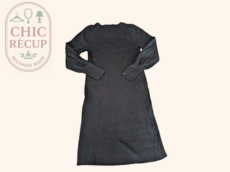 Robe en maille Anna Field - S - Noir - Col coeur